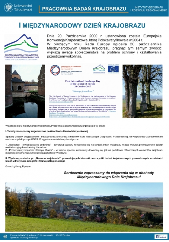 plakat I Międzynarodowego Dnia Krajobrazu