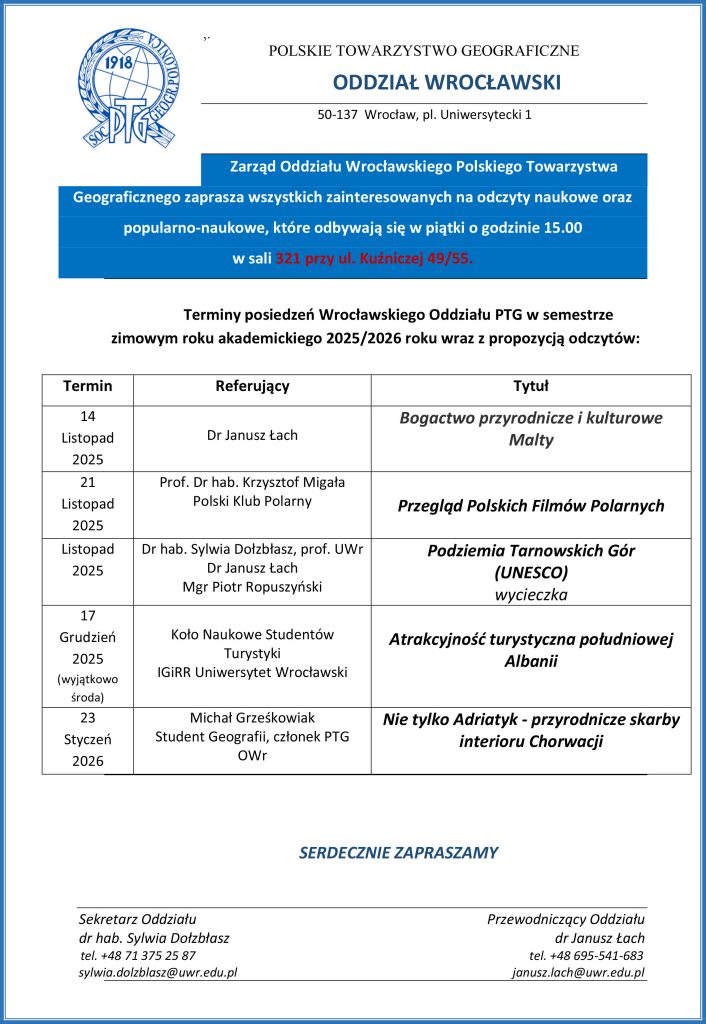 prelekcje PTG - sem. zimowy 25/26