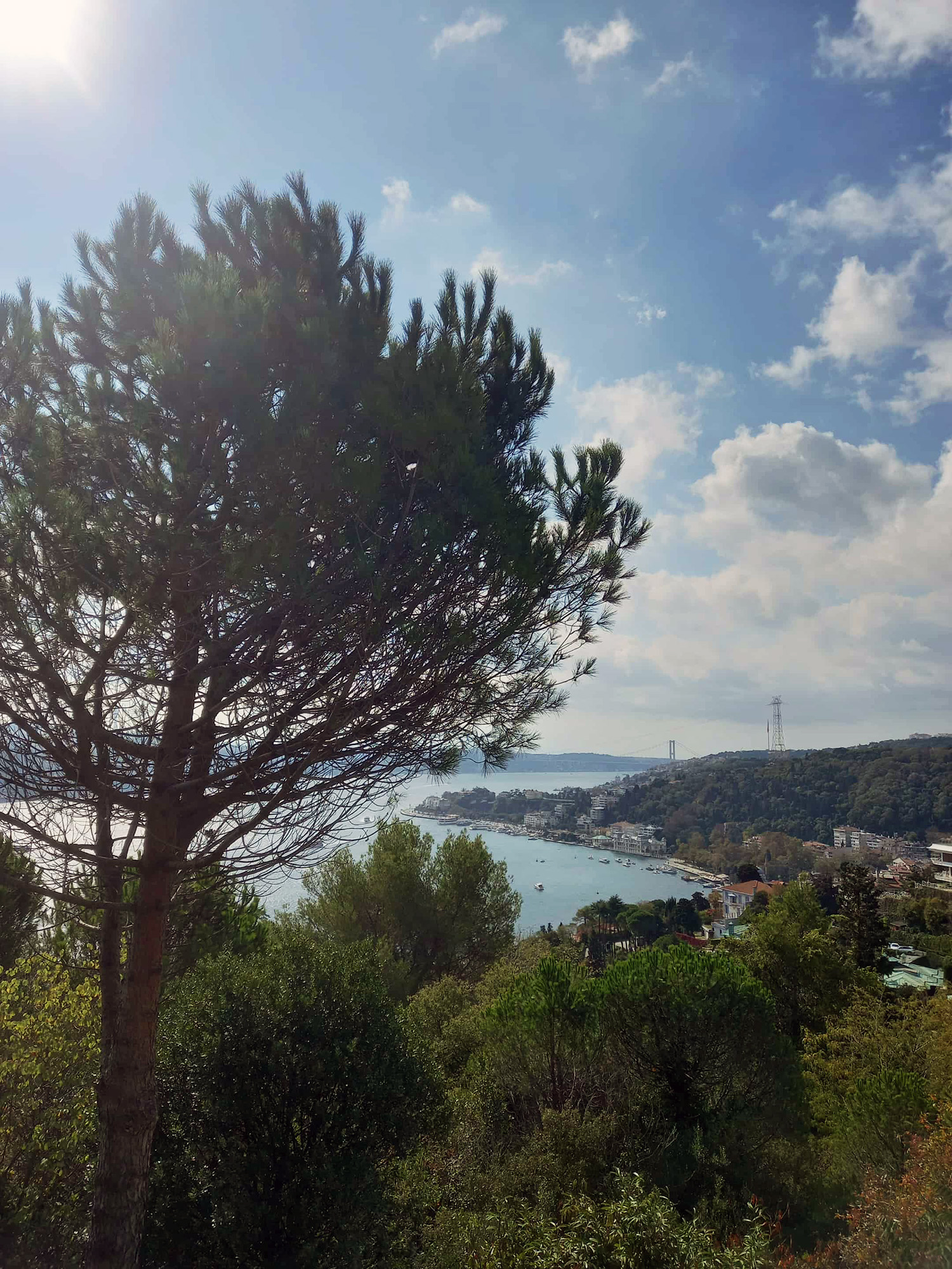 Widok z kampusu południowego na Bosfor